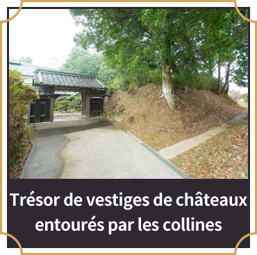 Trésor de vestiges de châteaux entourés par les collines