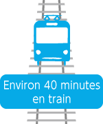 Environ 40 minutes en train